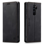 AUTSPACE A01 Series RFID Blocking Retro Matte Leather Case Wallet for Xiaomi Redmi Note 8 Pro