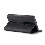 AUTSPACE A01 Series RFID Blocking Retro Matte Leather Case Wallet for Xiaomi Redmi Note 8 Pro