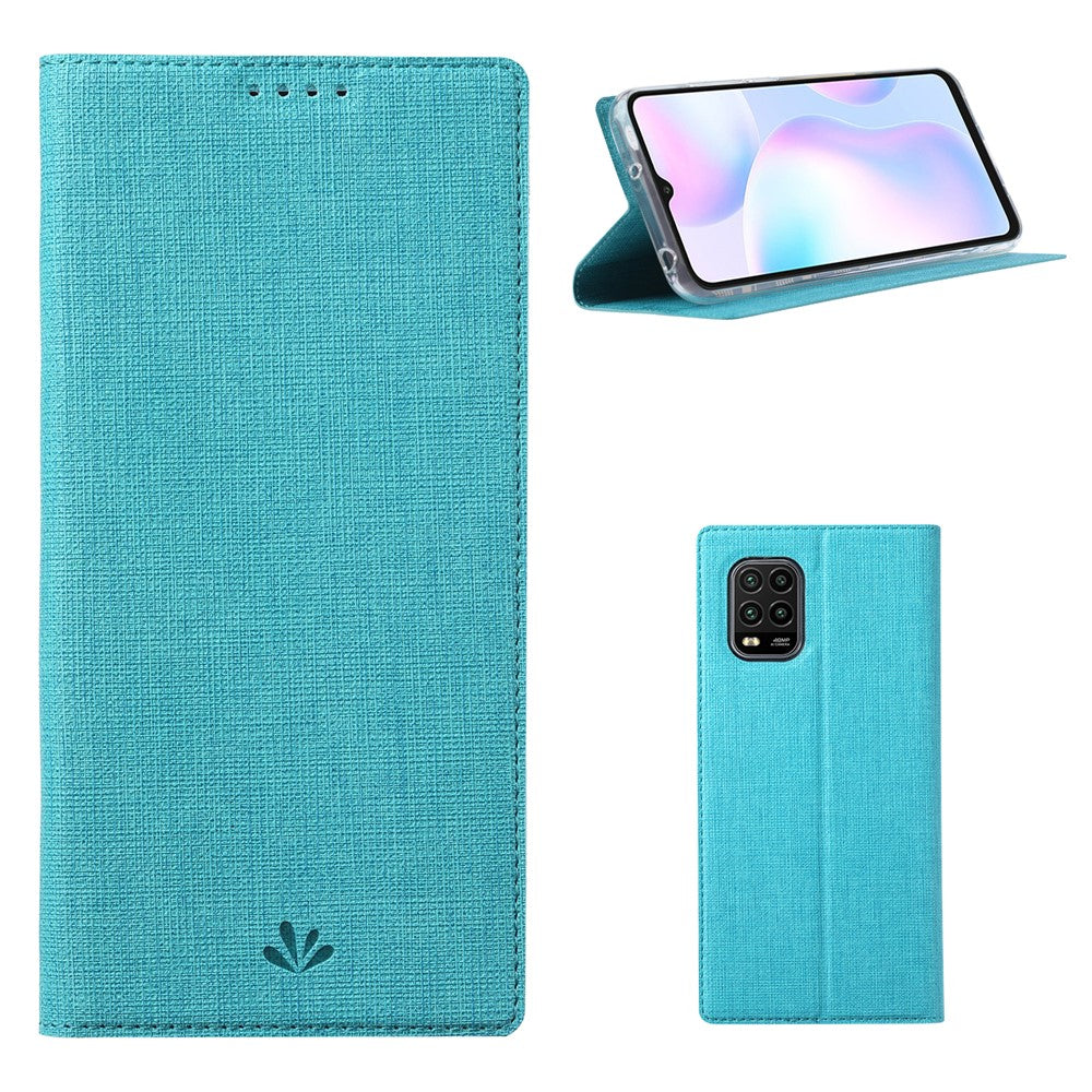 VILI DMX for Xiaomi Mi 10 Lite 5G/Redmi Note 9 Pro 5G Cross Texture Leather Stand Case