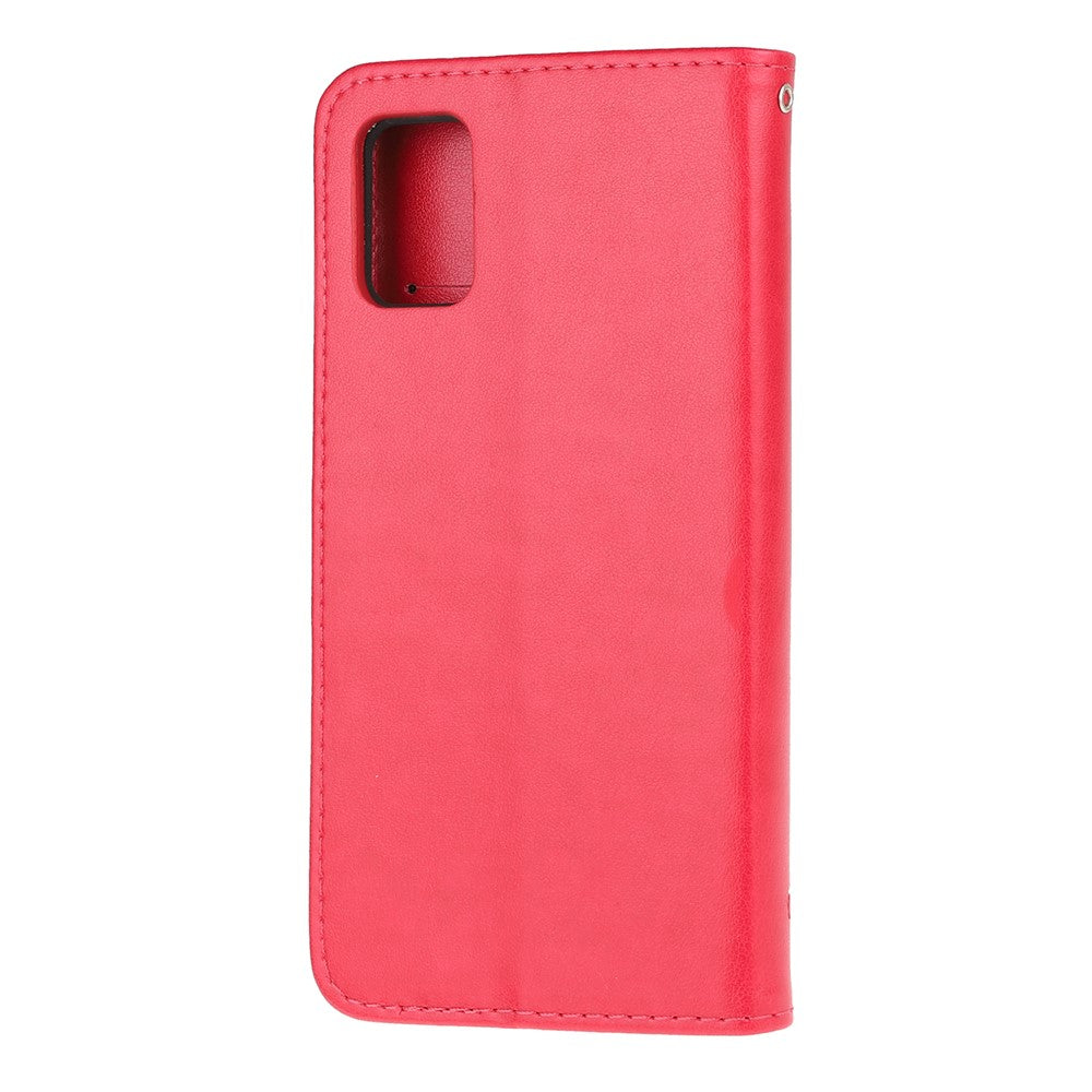 Imprint Butterfly Flowers Design Leather Wallet Phone Cover for Xiaomi Poco M3