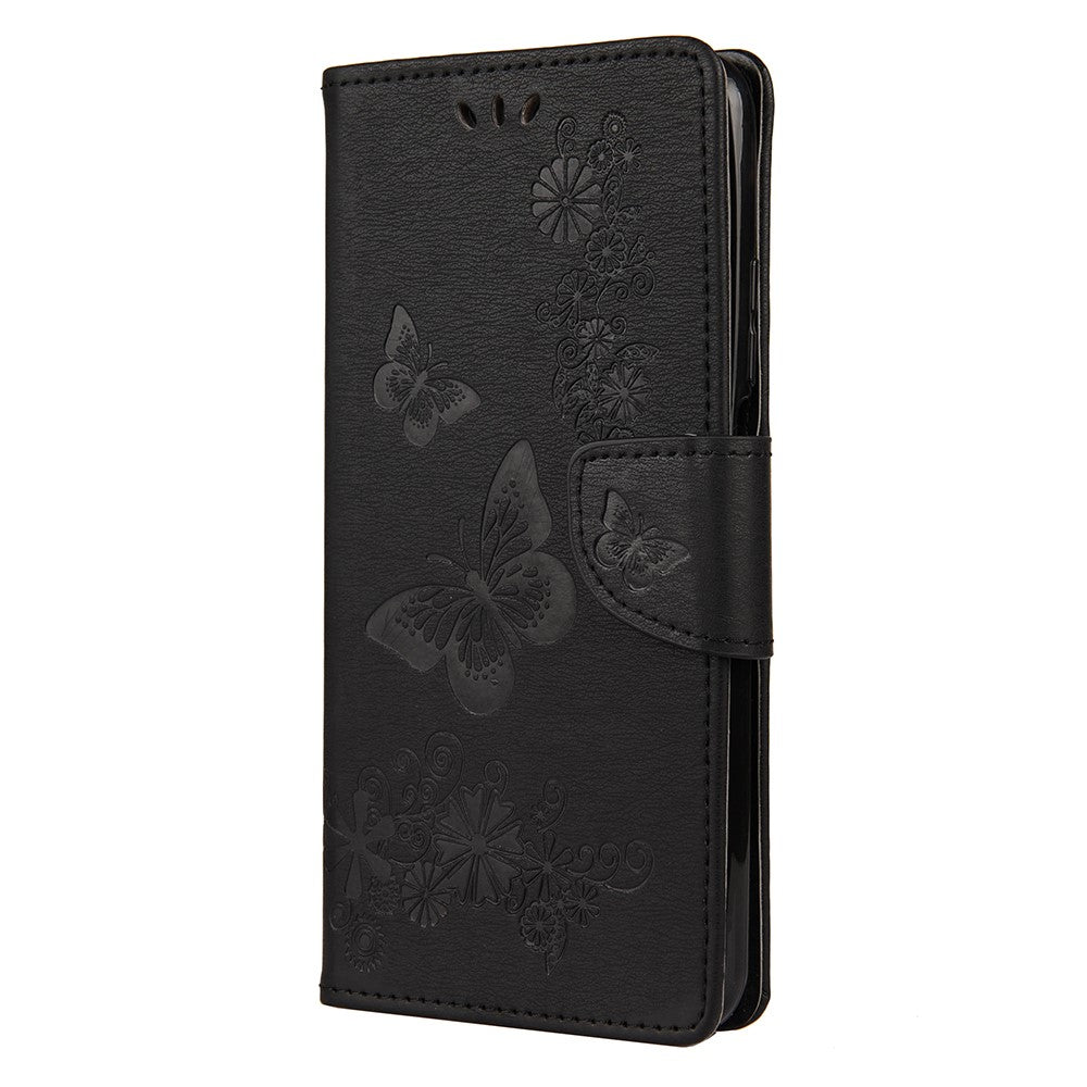 Imprint Butterfly Pattern Leather Wallet Phone Shell for Xiaomi Mi 10T 5G / Mi 10T Pro 5G / Redmi K30S
