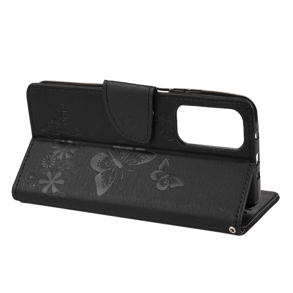 Imprint Butterfly Pattern Leather Wallet Phone Shell for Xiaomi Mi 10T 5G / Mi 10T Pro 5G / Redmi K30S