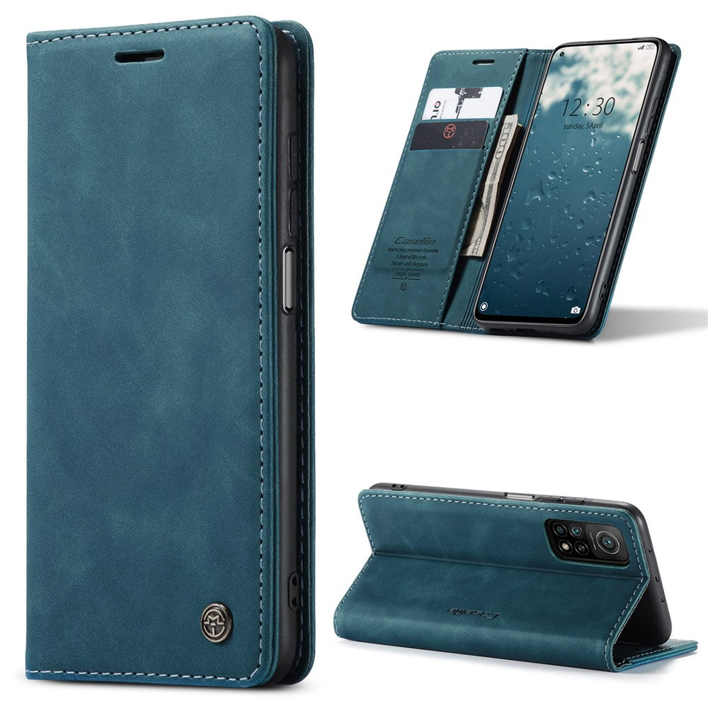 CASEME 013-serien självabsorberande läderfodral med stativ och plånboksfodral för Xiaomi Mi 10T 5G / Mi 10T Pro 5G