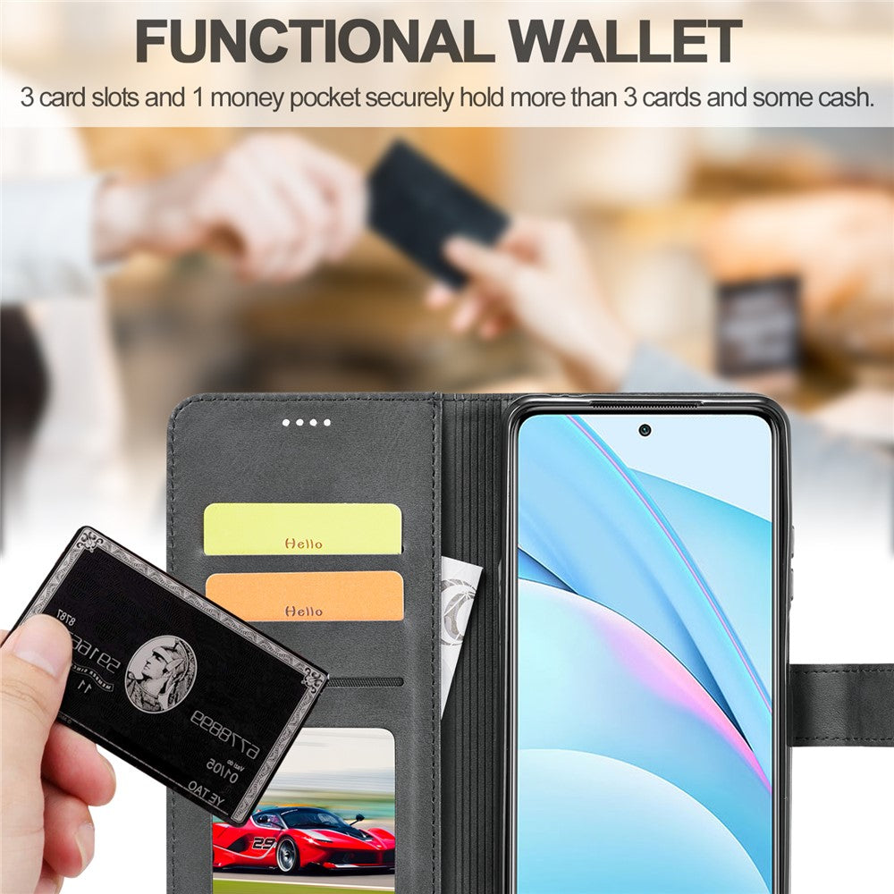 LC.IMEEKE Leather Wallet Case for Xiaomi Mi 10T Lite 5G / Redmi Note 9 Pro 5G / Mi 10i 5G Stand Shell