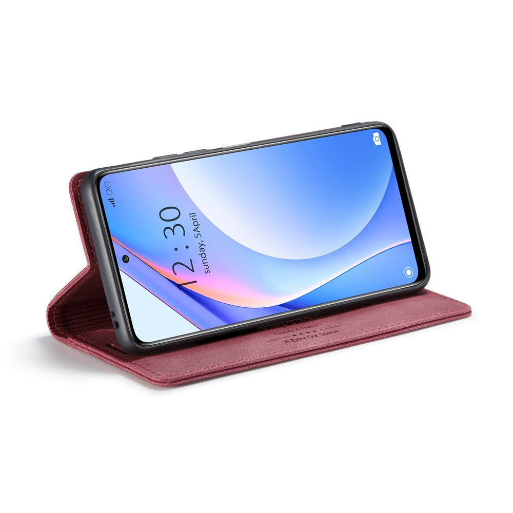 AUTSPACE A01 Series RFID Blocking Retro Matte Leather Case Wallet for Xiaomi Mi 10T Lite 5G/ Mi 10i 5G/Note 9 Pro 5G