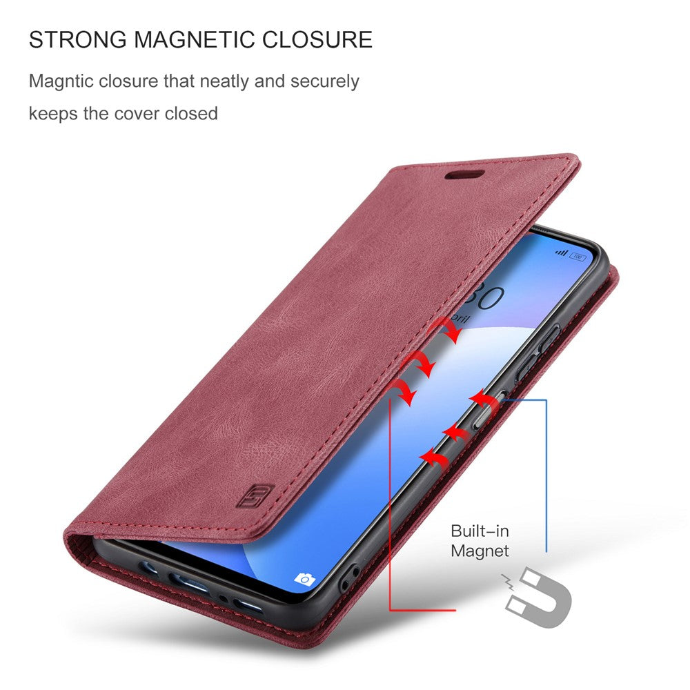AUTSPACE A01 Series RFID Blocking Retro Matte Leather Case Wallet for Xiaomi Mi 10T Lite 5G/ Mi 10i 5G/Note 9 Pro 5G