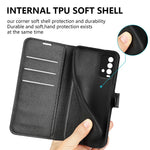 Litchi Texture Folio Flip Leather Phone Cover for Xiaomi Redmi Note 9 4G (Qualcomm Snapdragon 662) / Redmi 9 Power / Redmi 9T