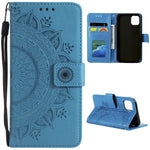 Imprinted Mandala Flower Wallet Leather Case with Strap for Xiaomi Mi 11