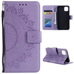 Imprinted Mandala Flower Wallet Leather Case with Strap for Xiaomi Mi 11