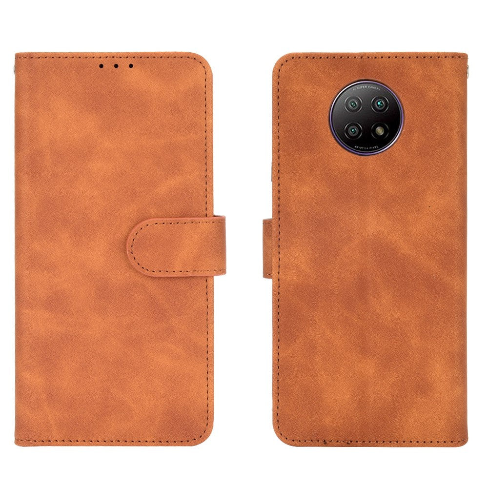 For Xiaomi Redmi Note 9 5G/Redmi Note 9T 5G Skin-touch Feeling PU Leather Wallet Design Case with Stand