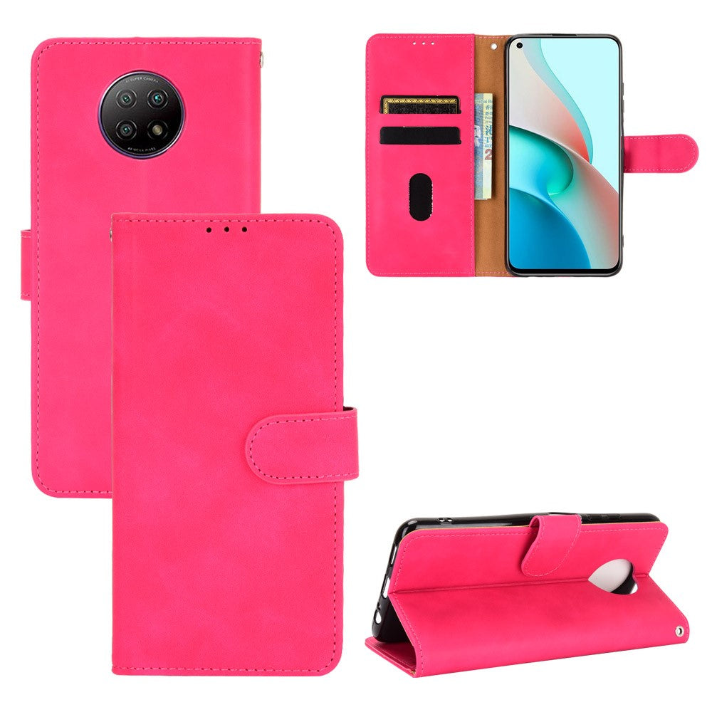 For Xiaomi Redmi Note 9 5G/Redmi Note 9T 5G Skin-touch Feeling PU Leather Wallet Design Case with Stand