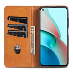 AZNS Läderplånbok med automatisk sugfunktion och mobilstativ för Xiaomi Redmi Note 9 5G/Redmi Note 9T 5G