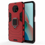 PC + TPU Hybrid Shell Finger Ring Holder Kickstand Case for Xiaomi Redmi Note 9 5G/Redmi Note 9T 5G