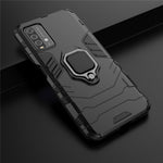 PC TPU Hybrid Finger Ring Holder Kickstand Case for Xiaomi Redmi Note 9 4G (Qualcomm Snapdragon 662)/9 Power/9T