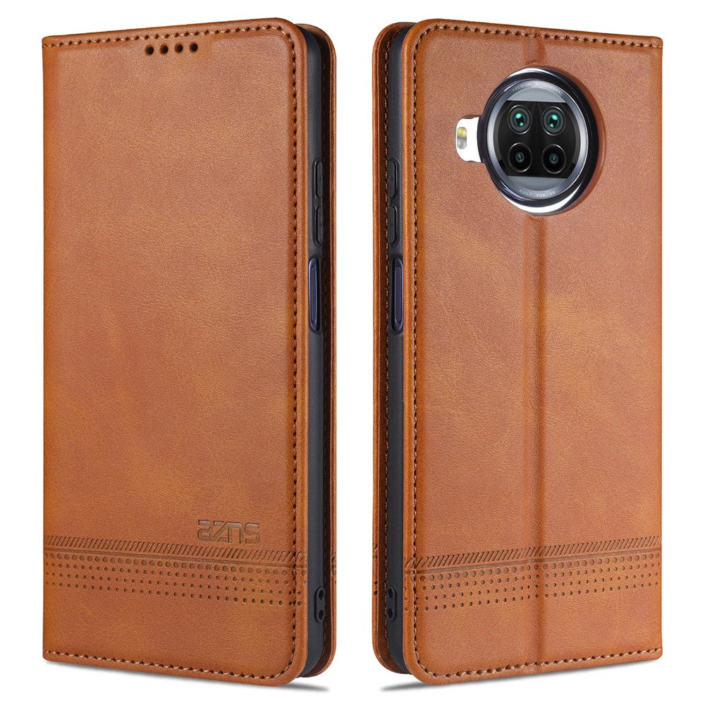 AZNS Auto-absorbed Leather Shell Stand Case for Xiaomi Mi 10T Lite 5G/10i 5G/Redmi Note 9 Pro 5G