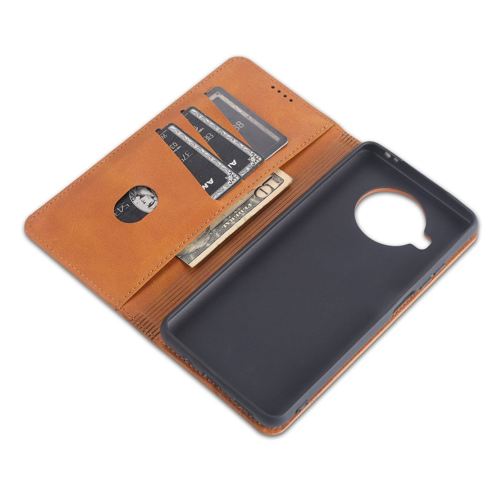 AZNS Auto-absorbed Leather Shell Stand Case for Xiaomi Mi 10T Lite 5G/10i 5G/Redmi Note 9 Pro 5G