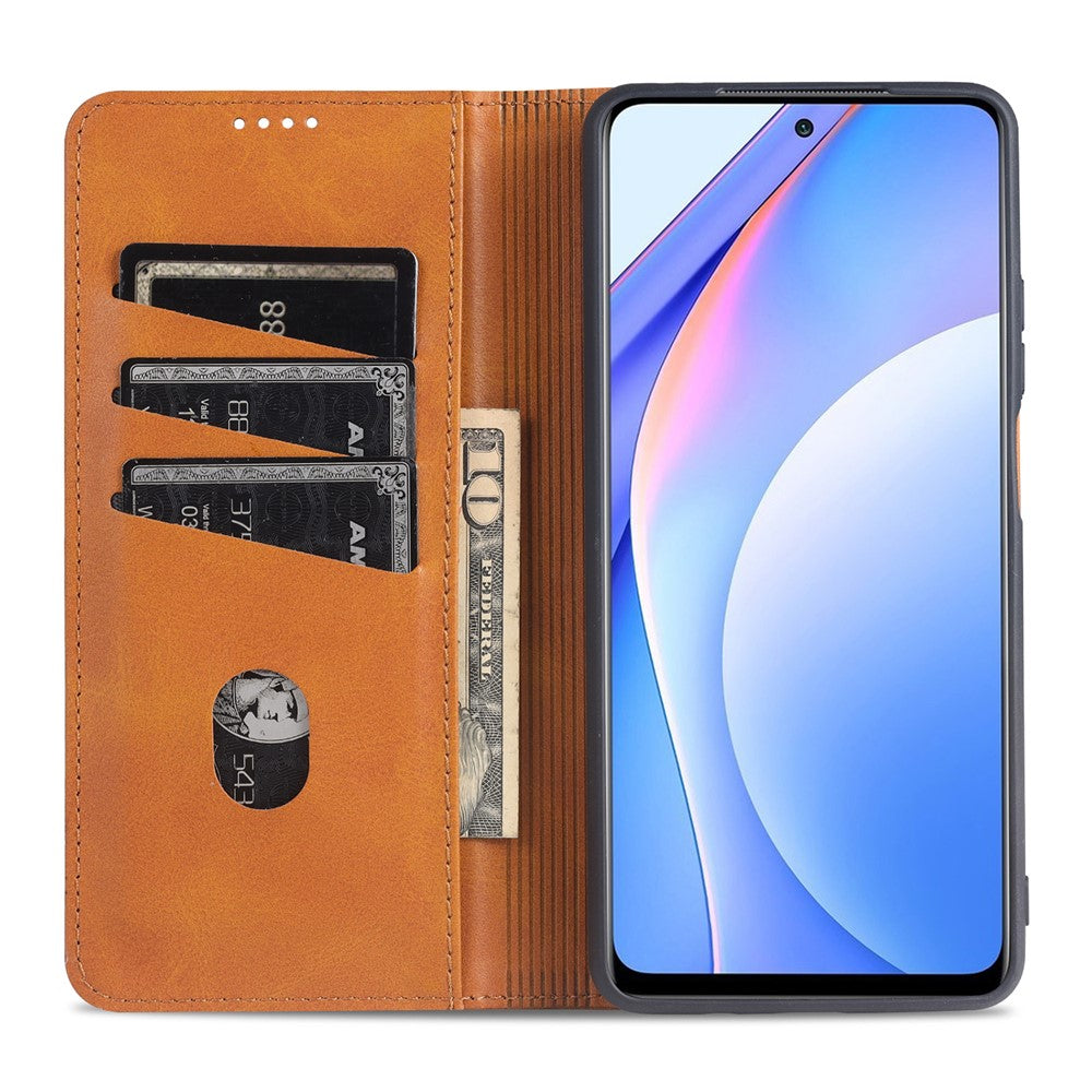 AZNS Auto-absorbed Leather Shell Stand Case for Xiaomi Mi 10T Lite 5G/10i 5G/Redmi Note 9 Pro 5G