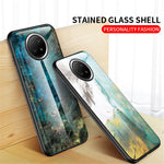 Drop-proof Wear and Scratch Resistant Marbling Pattern Tempered Glass Cell Phone Cover for Xiaomi Redmi Note 9T 5G/Note 9 5G
