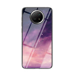 Lightweight Soft TPU Edge Tempered Glass Back Cover Phone Shell with Starry Sky Pattern for Xiaomi Redmi Note 9T 5G/Note 9 5G