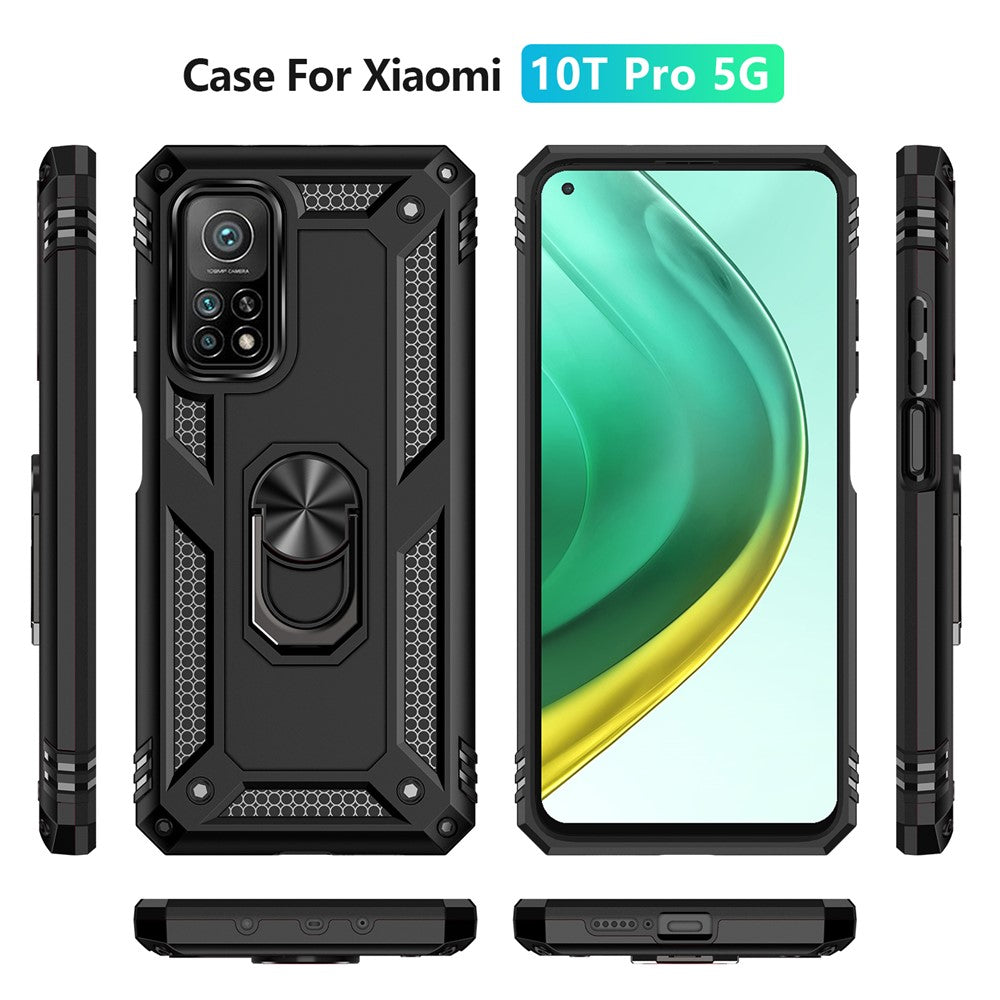 Armor Anti-fall Hybrid PC + TPU Skal för Xiaomi Mi 10T Pro 5G/Mi 10T 5G/Redmi K30S Stativ mobilskal