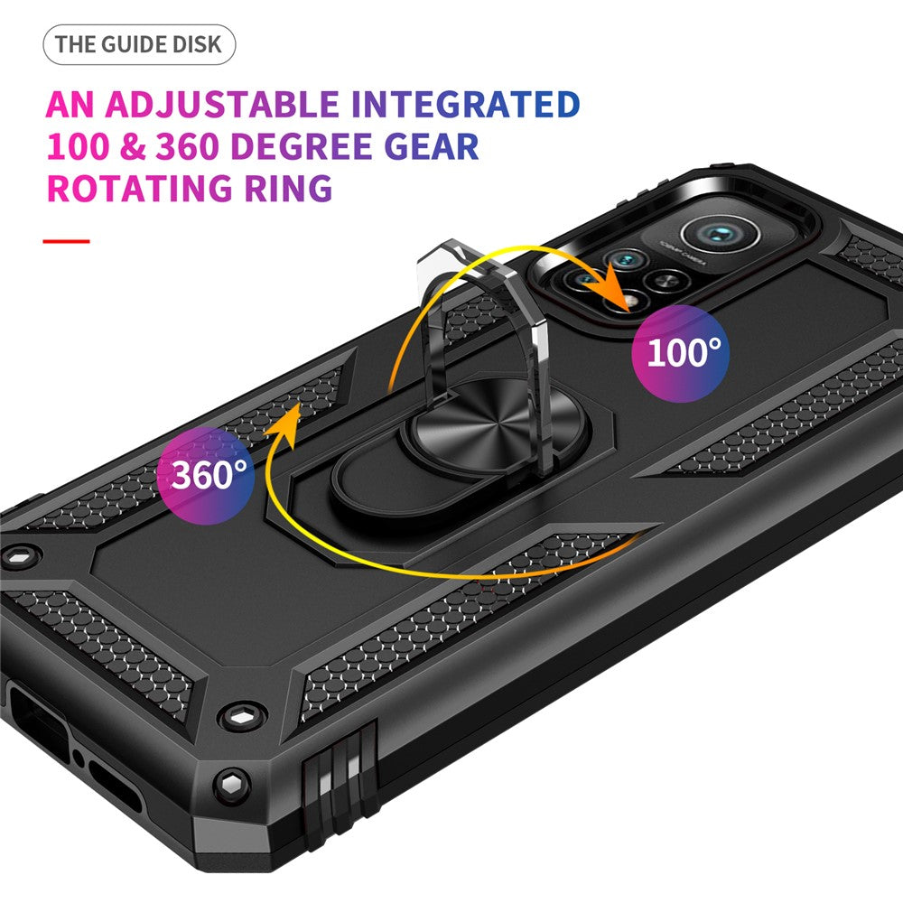 Armor Anti-fall Hybrid PC + TPU Skal för Xiaomi Mi 10T Pro 5G/Mi 10T 5G/Redmi K30S Stativ mobilskal