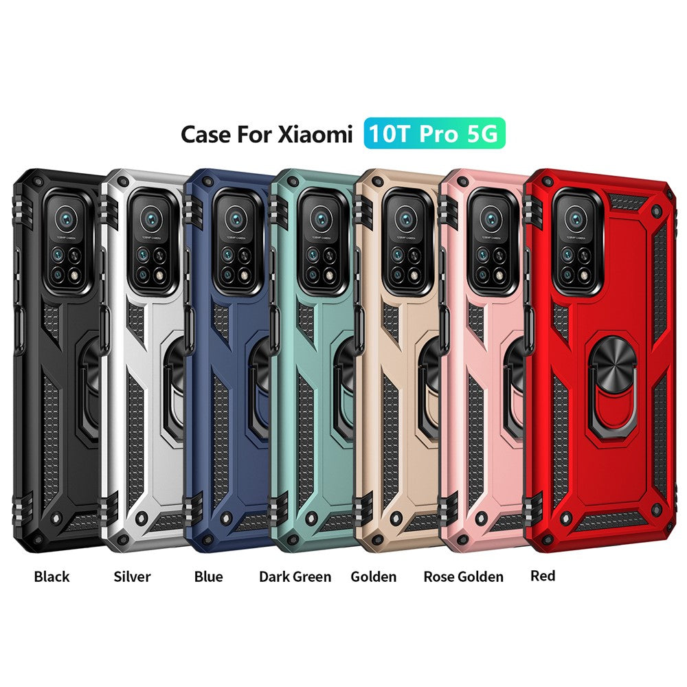 Armor Anti-fall Hybrid PC + TPU Skal för Xiaomi Mi 10T Pro 5G/Mi 10T 5G/Redmi K30S Stativ mobilskal
