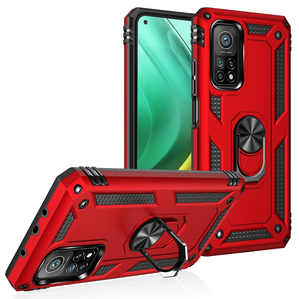 Armor Anti-fall Hybrid PC + TPU Skal för Xiaomi Mi 10T Pro 5G/Mi 10T 5G/Redmi K30S Stativ mobilskal