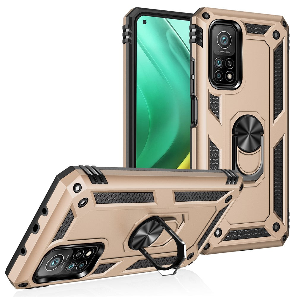 Armor Anti-fall Hybrid PC + TPU Skal för Xiaomi Mi 10T Pro 5G/Mi 10T 5G/Redmi K30S Stativ mobilskal