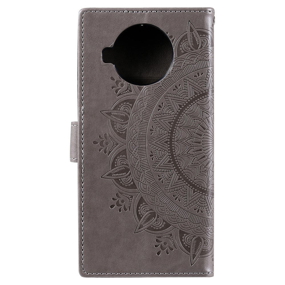 Läderfodral med tryckt mandala och blommotiv för Xiaomi Mi 10T Lite 5G / Redmi Note 9 Pro 5G / Mi 10i 5G