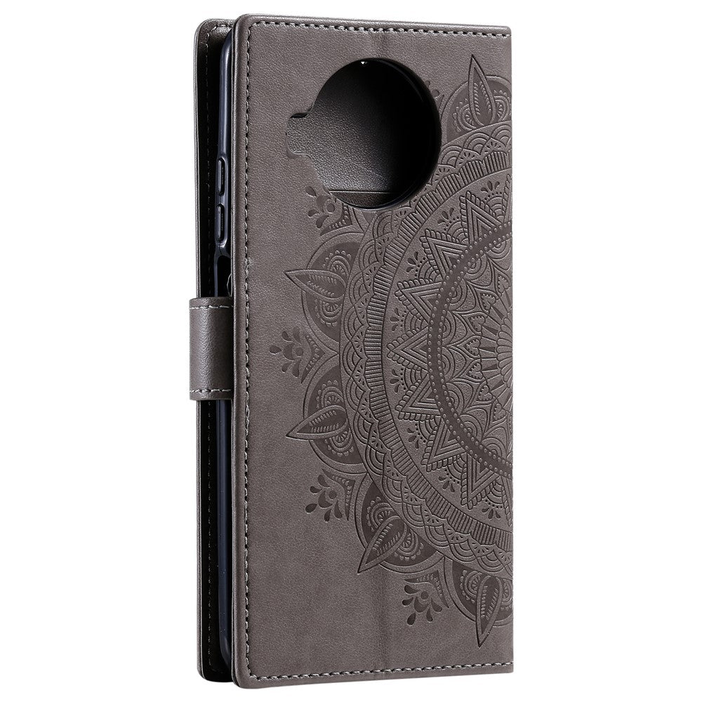 Läderfodral med tryckt mandala och blommotiv för Xiaomi Mi 10T Lite 5G / Redmi Note 9 Pro 5G / Mi 10i 5G