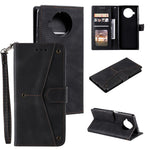 Skin-Feeling Splicing Leather Phone Protective Cover with Rivet Decor for Xiaomi Mi 10T Lite 5G