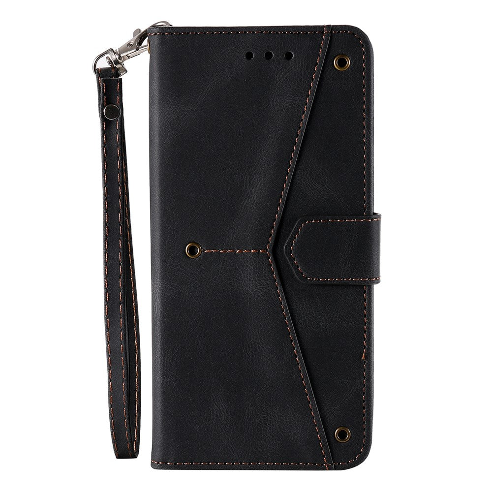 Skin-Feeling Splicing Leather Phone Protective Cover with Rivet Decor for Xiaomi Mi 10T Lite 5G