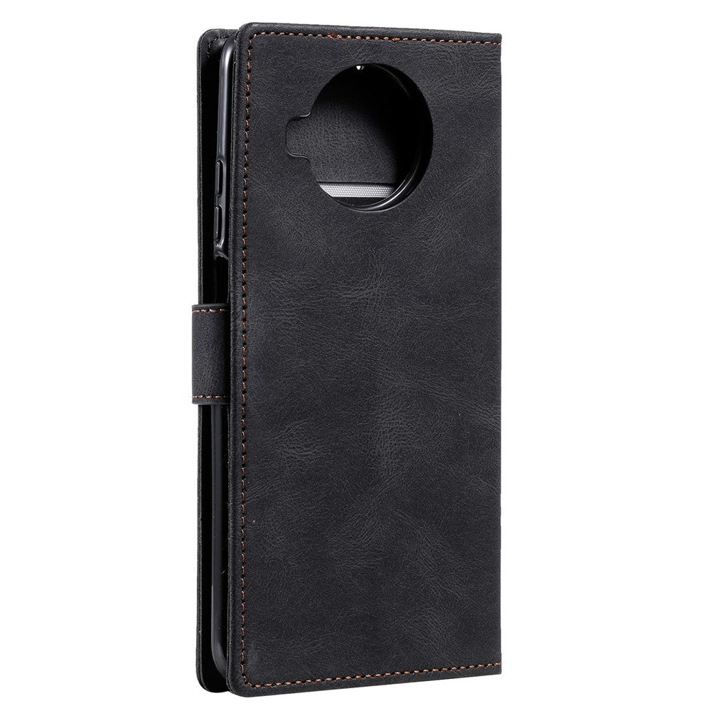Skin-Feeling Splicing Leather Phone Protective Cover with Rivet Decor for Xiaomi Mi 10T Lite 5G