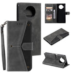 Skin-Feeling Splicing Leather Phone Protective Cover with Rivet Decor for Xiaomi Mi 10T Lite 5G