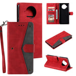 Skin-Feeling Splicing Leather Phone Protective Cover with Rivet Decor for Xiaomi Mi 10T Lite 5G