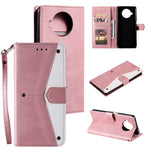 Skin-Feeling Splicing Leather Phone Protective Cover with Rivet Decor for Xiaomi Mi 10T Lite 5G