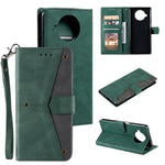 Skin-Feeling Splicing Leather Phone Protective Cover with Rivet Decor for Xiaomi Mi 10T Lite 5G