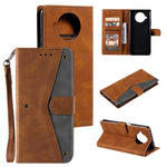 Skin-Feeling Splicing Leather Phone Protective Cover with Rivet Decor for Xiaomi Mi 10T Lite 5G