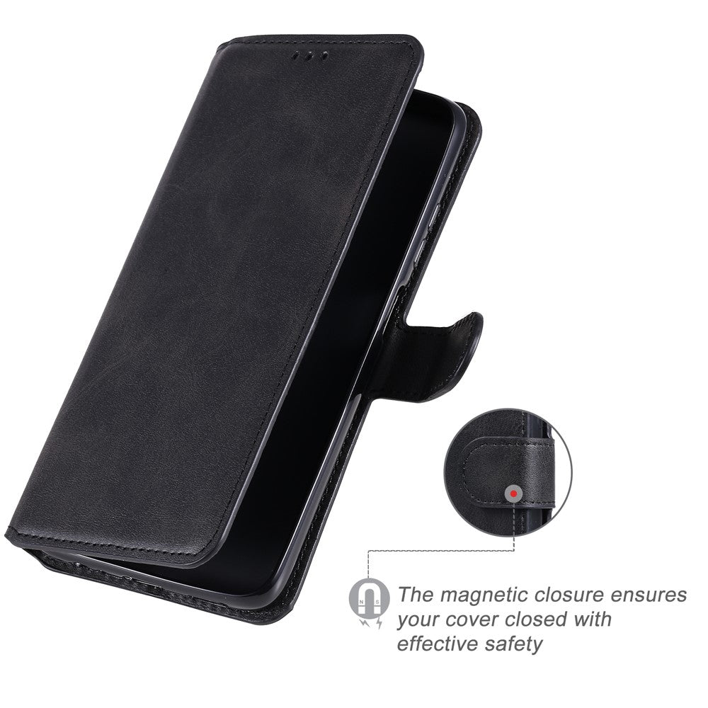 Klassiskt plånboksfodral i läder med fällfunktion för Xiaomi Redmi Note 9 5G / Redmi Note 9T 5G