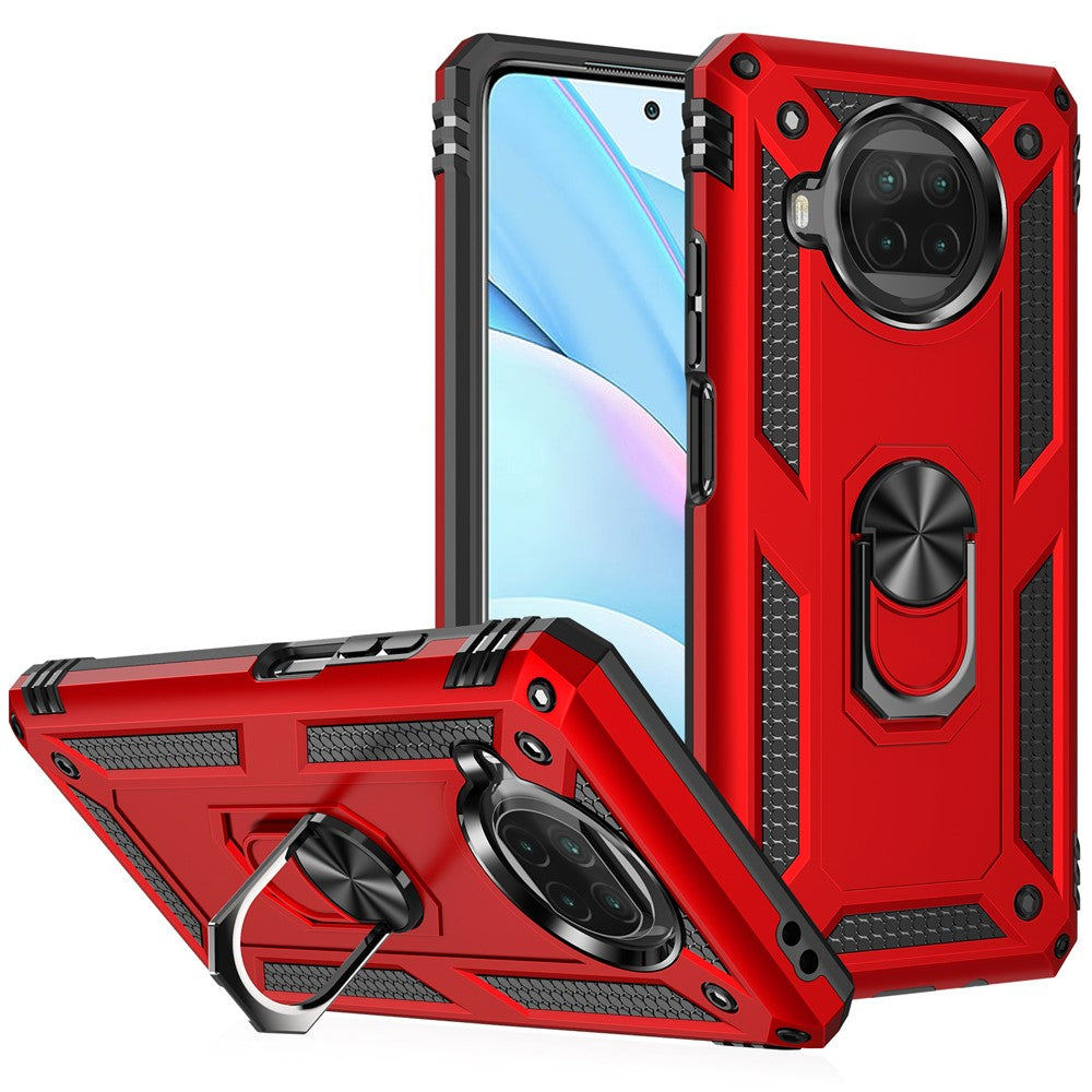 Anti-drop PC + TPU Hybrid Phone Shell with Ring Kickstand for Xiaomi Mi 10T Lite 5G/Redmi Note 9 Pro 5G/Mi 10i 5G