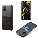 PC + PU-læderbeklædt etui med to kortpladser til Xiaomi Redmi Note 9 4G (Qualcomm Snapdragon 662) / Xiaomi Poco M3 / Xiaomi Redmi 9 Power / Xiaomi Redmi 9T