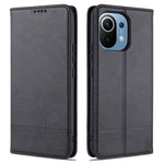 AZNS Auto-absorbed Magnetic Stand Wallet Leather Mobile Shell Case for Xiaomi Mi 11