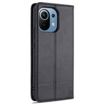 AZNS Auto-absorbed Magnetic Stand Wallet Leather Mobile Shell Case for Xiaomi Mi 11
