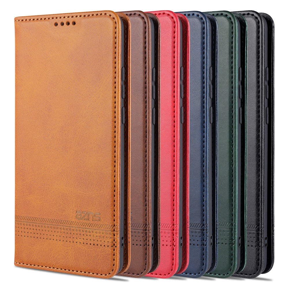 AZNS Auto-absorbed Magnetic Stand Wallet Leather Mobile Shell Case for Xiaomi Mi 11