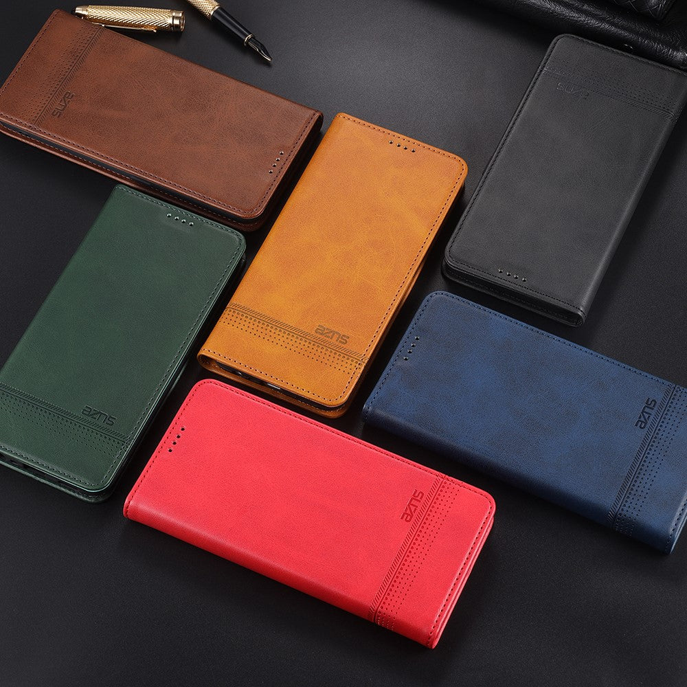 AZNS Auto-absorbed Magnetic Stand Wallet Leather Mobile Shell Case for Xiaomi Mi 11