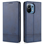 AZNS Auto-absorbed Magnetic Stand Wallet Leather Mobile Shell Case for Xiaomi Mi 11