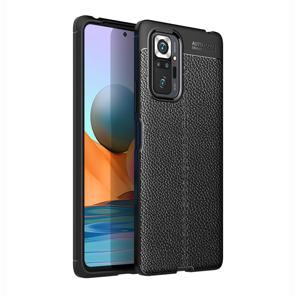 Litchi Grain Soft TPU Protector Mobile Phone Cover Case for Xiaomi Redmi Note 10 Pro