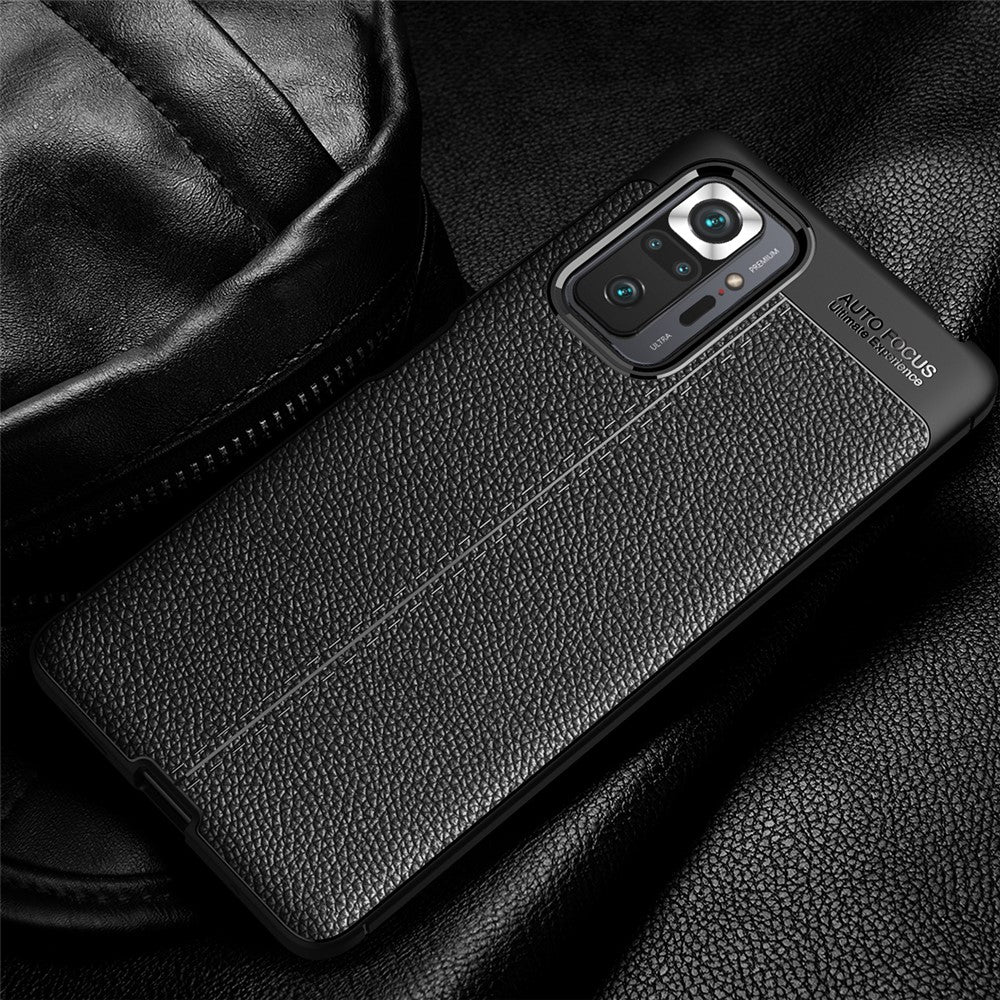 Litchi Grain Soft TPU Protector Mobile Phone Cover Case for Xiaomi Redmi Note 10 Pro