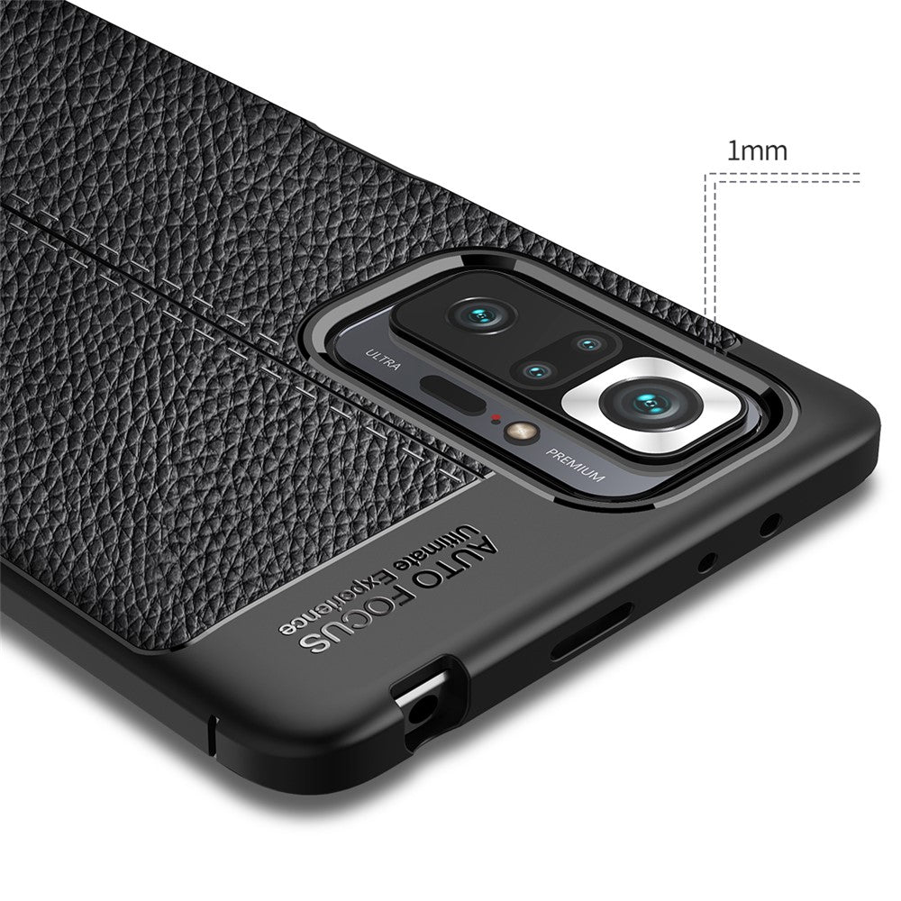 Litchi Grain Soft TPU Protector Mobile Phone Cover Case for Xiaomi Redmi Note 10 Pro