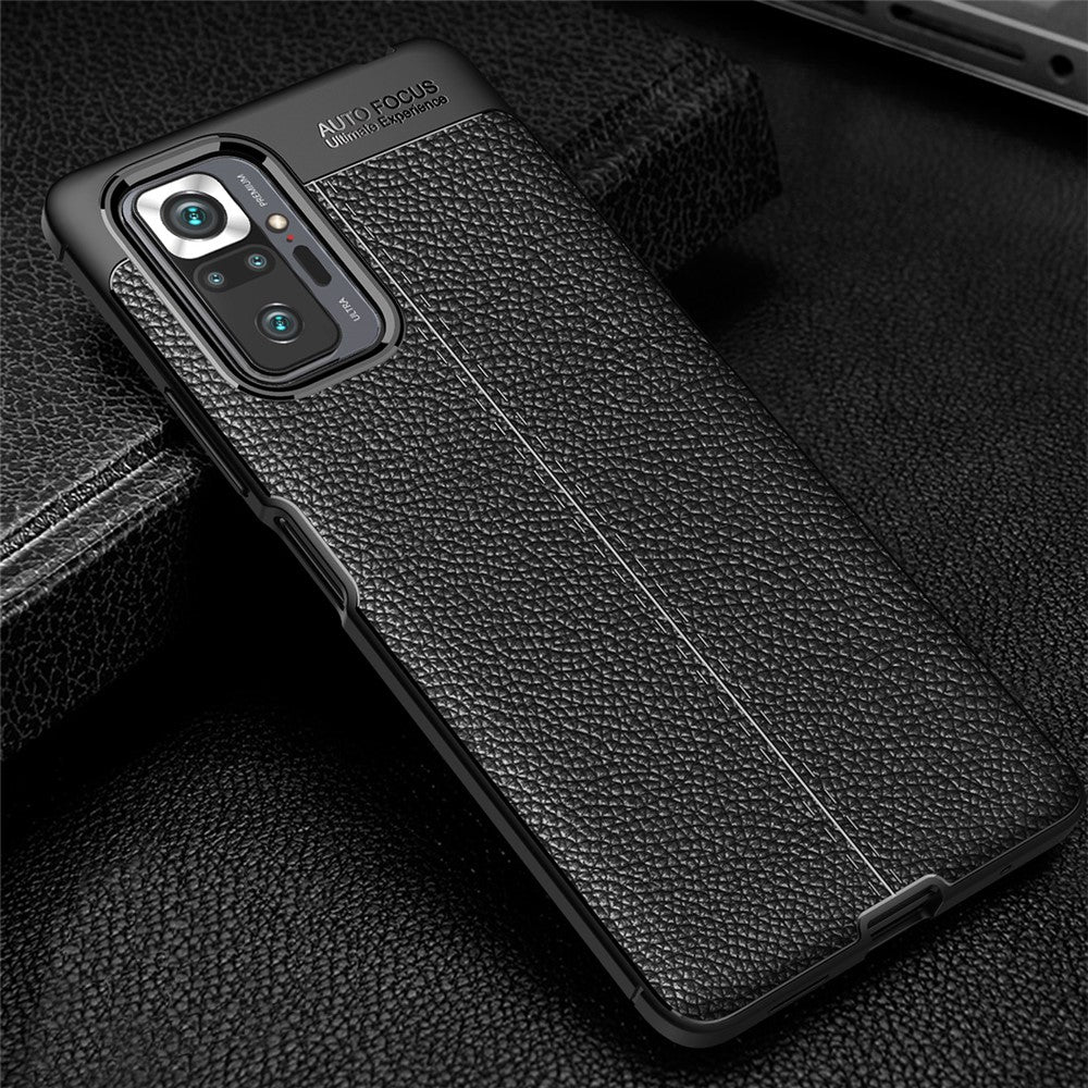 Litchi Grain Soft TPU Protector Mobile Phone Cover Case for Xiaomi Redmi Note 10 Pro